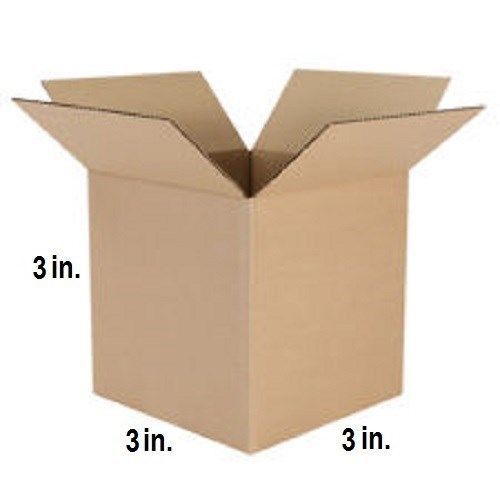 LOT 150 Small Cardboard Shipping Boxes 3/3/3 inch Boxes