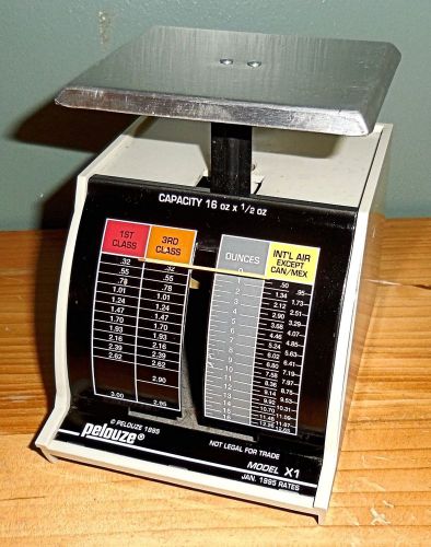 Vintage pelouze 16 oz. postage weight mechanical scale [x1] dated: 1995 (euc) for sale