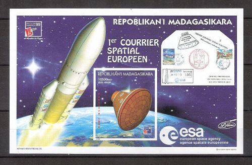 MADAGASCAR &#034;Space&#034;  Imperf. sheet  MNH stamps