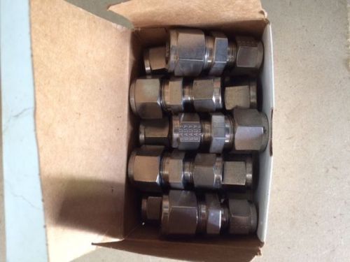 Parker instrumentation a-lok 1/2&#034; - 3/8&#034; reducing union 316ss (box of 10) for sale