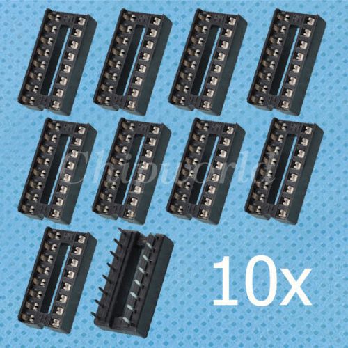 10pcs dip-16 ic socket adaptor dip16 solder type socket new for sale