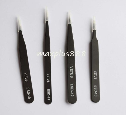 Esd-10+esd-11+esd-12+esd-13 tweezers vetus selected professional tools hrc40° for sale