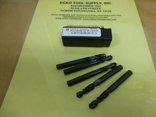 Screw machine drill 5/16&#034; high speed 118 point black ox titex new 5 pcs $10.80 for sale