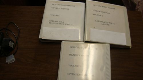 W.A. Whitney 647D CNC Panelmaster Manuals