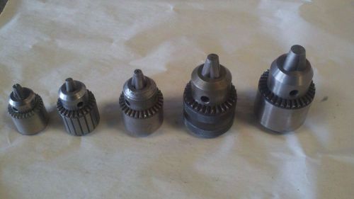LOT OF 5 JACOBS, Multi-craft, AND MISC. DRILL CHUCKS