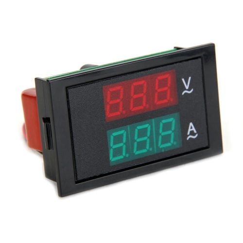 LED Digital Volt Amp Panel Meter Voltmeter Ammeter AC 80-300V 1-50A