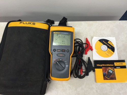 Fluke 1520 MegOhmMeter, Case, Accessories, Manual &amp; Disc EXCELLENT CONDITION