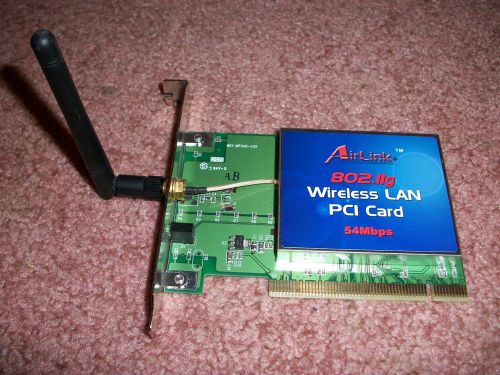 Airlink Wireless- LAN PCI Card 108Mbps 802.11g 2.4GHz / WITH  CD