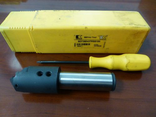 Kennametal combo chamfer &amp; drill tool holder, sef390437rss100, mfg.#1604301 for sale