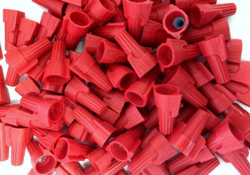 (50 pc lot) red winged screw on nut wire connectors twist on bag lot awg 8-18 for sale