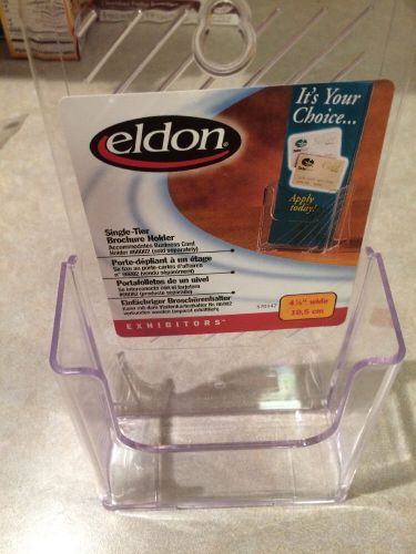 4 new brochure holders counter / wall hang clear plastic 4 1/2w x 1 3/8d 7 3/8h for sale