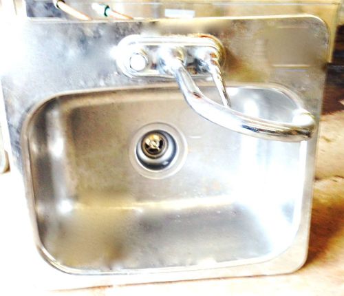 Commercial Grade Stainless Steel Sink - one handle missing