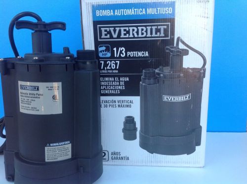 Everbilt 1/3 hp automatic utility/sump pump new 1920 gph for sale