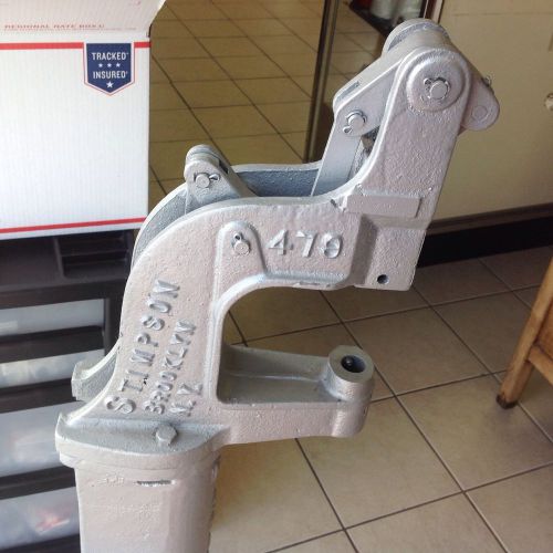 Stimpson foot power machine, model 479 (machine only, no dies included) for sale