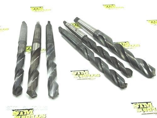 Lot of 6 hss 3mt twist drills 13/16&#034; to 1-5/32&#034; morse union ptd chicago trw for sale