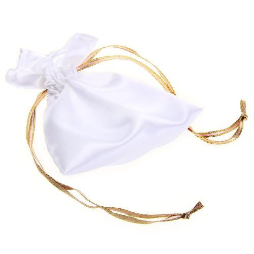 Beige Candy Gift Bag Pouch Wedding Favors Jewellery 4x4&#034;