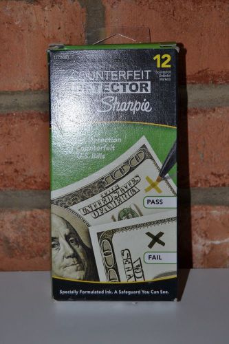 Sharpie Counterfeit Detector Pens 12 Pack (Black) NIP