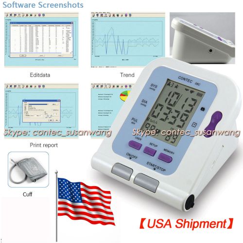 CONTEC08C Digital Blood Pressure Monitor with an adult cuff /software?USA?