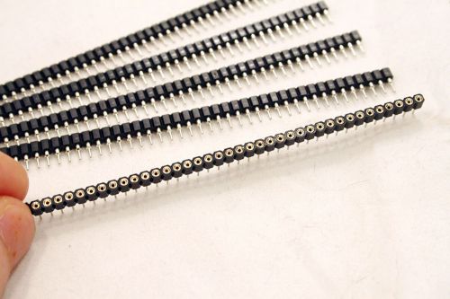 5 PCS Strip Tin PCB Female IC Breakable 40pin Single Row Round Header Socket