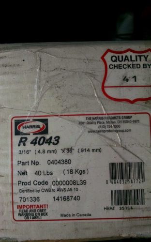 Harris 4043 Aluminum TIG Welding Rod Wire 10 lbs. 3/16&#034; x 36&#034;