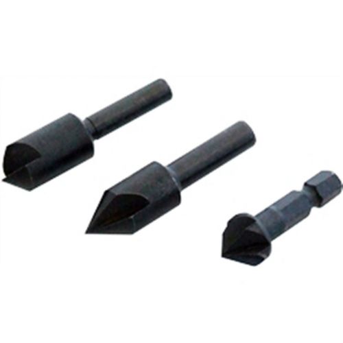 3 pcs countersink drill bit set hardened &amp; tempered steel 8 10 12 mm set for sale