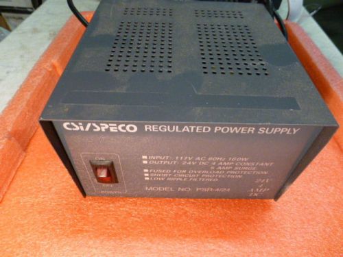 CSi / SPECO Regulated Power Supply  MN:   PSR-4/24   24V  4AMP DC