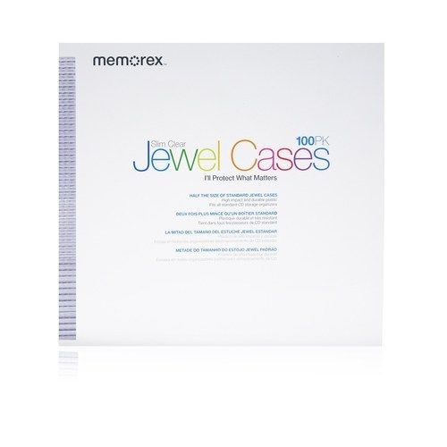 Memorex Slim CD/DVD 5mm 100-Pack Jewel Cases