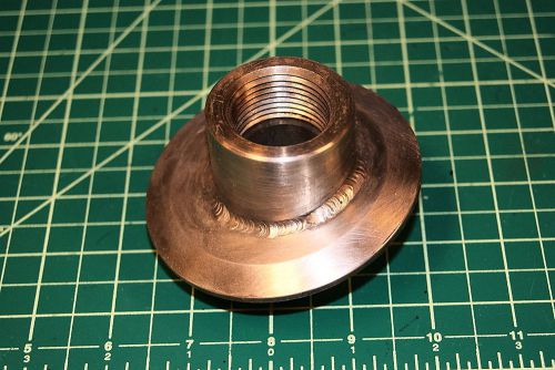 3&#034; tri clamp end cap x 1&#034; npt coupling adapter &#034;slanted&#034; 304 stainless steel for sale