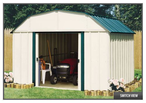 Arrow sheds -vinyl coated steel outdoor garden shed building kit -sheridan 10x14 for sale