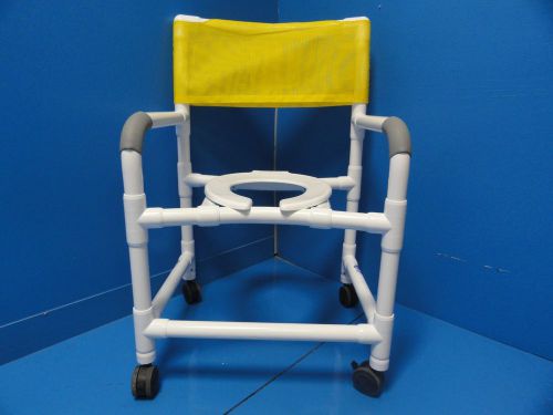 MJM PVC Medical Shower Chair Rolling Commode / Wide Deluxe Shower Chair