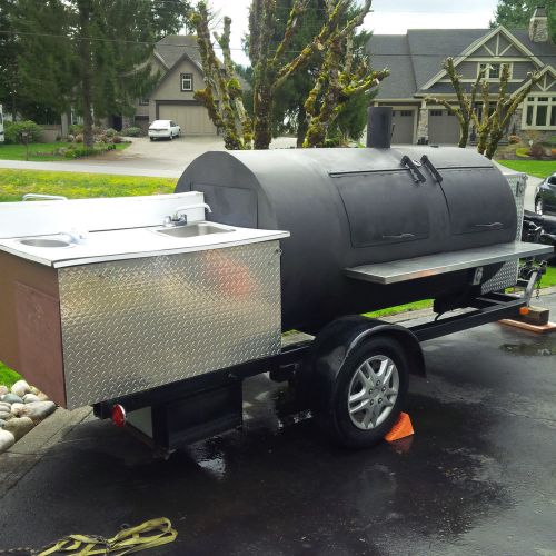 Large Trailer BBQ food concession, with Kiosk, corn roaster