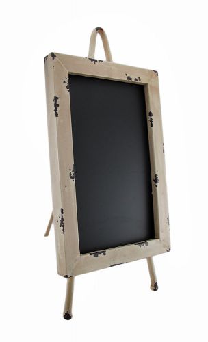 Distressed Finish Tabletop Chalkboard Easel 10 X 6 Menu Board (White)