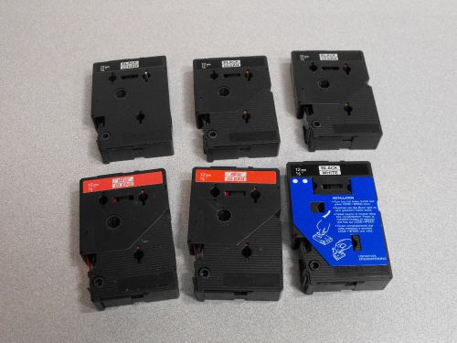 Lot of 6 Brother TC-20 Laminated Tape Cartridges