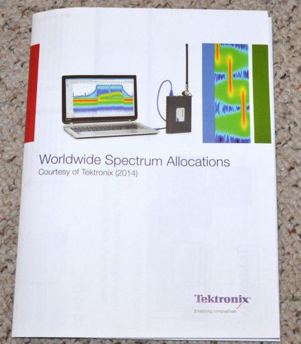 Tektronix Worldwide Spectrum Allocations - Color Poster 2014 - 26&#034; x 38&#034;