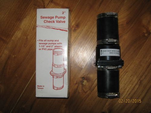 2&#034; Sewage Check Value, Pro Plumber, Sump Pump Check Value