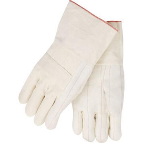 Revco black stallion 1424 24 oz. white cotton hot mill gloves,  large | pkg. 12 for sale