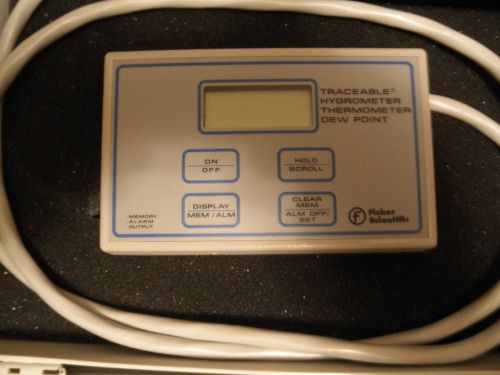 Used fisher scientific 11-661-16 digital hygrometer thermometer dew point unit for sale