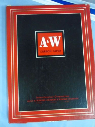 A&amp;W Carbon Transfer Paper size 8-1/2&#034; x11-1/2&#034; #S-339-A  74 Sheets