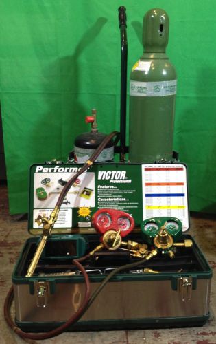 Cutting and welding victor, oxigen 80 cf, acetylene 40 cf, cart for sale
