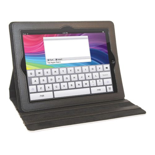 Overstock on iPad3 Sublimation Polyester Cover with Stand, Black, 50 per case