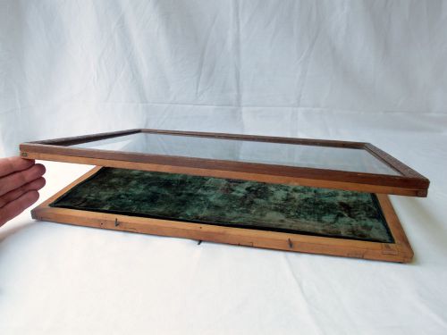 Antique french art deco walnut  display case. antique dealers / market traders for sale