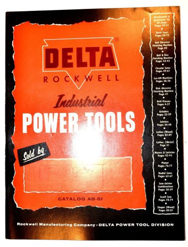 1961 delta rockwell industrial power tools catalog ab-61 + price list 1961 #rr38 for sale