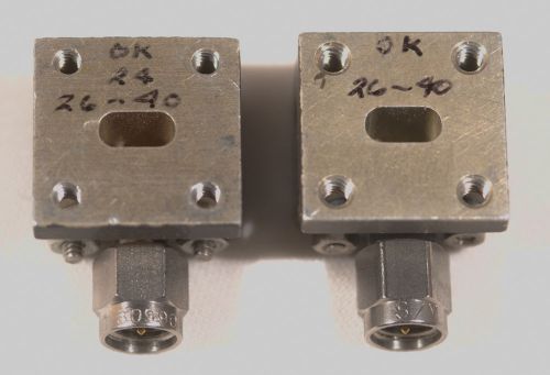 2 EACH WR-28 TO SMA WAVEGUIDE ADAPTERS  26.5-40GHz