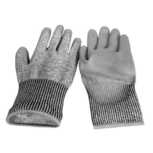 Cut-resistant gloves with (pu) polyurethane coated palm -  cut level 5 - size m for sale
