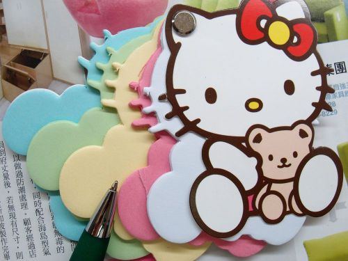 1X Hello Kitty Color Paper Memo Note Scratch Doodle Message Pad Stationery D-3