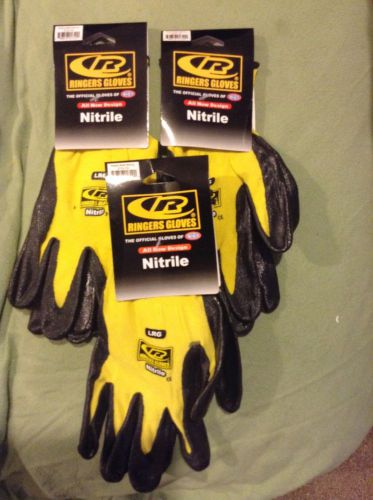 Nitrile Mechanic Glove.  Lg.  New. 3 pairs.