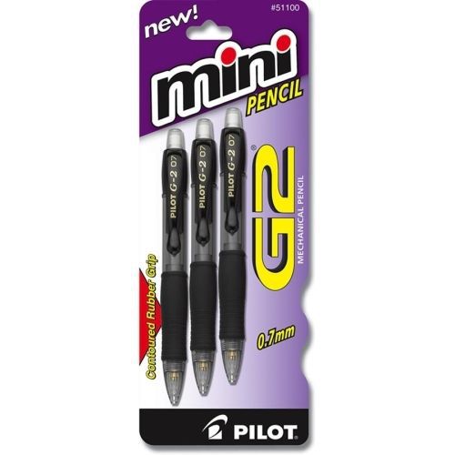 Pilot g2 mini mechanical pencil - 0.7mm -black lead -assorted - 3/pk - pil51100 for sale