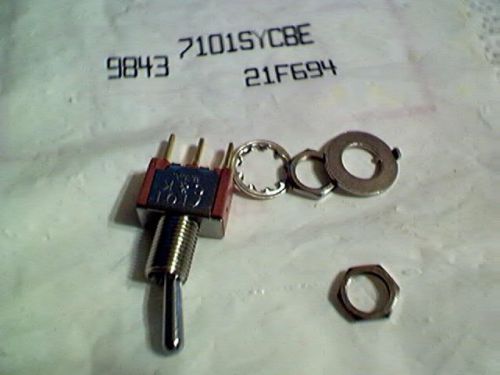 3 C&amp;K 7101SYCBE minnie toggle switches