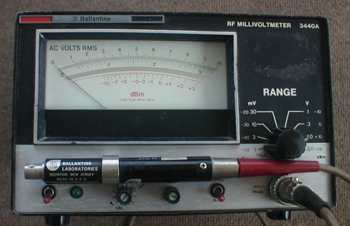 Ballantine 3440A RF voltmeter with probe- tested