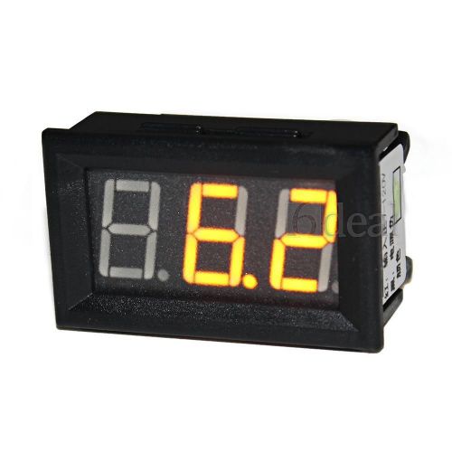 Dc 7v-120v mini yellow digital voltmeter tester two-wire for sale